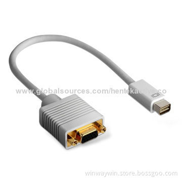 Mini DVI to VGA Adapter with Triple Shielding Cable Type, Lead-free